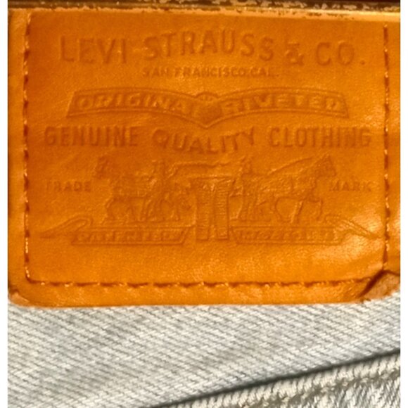LEVIS Jeans Women's Size 26 Blue Wash Ribcage Straight Button Up Fly Red Tag - Picture 11 of 11
